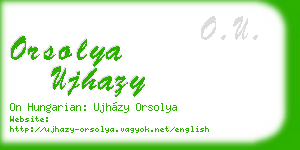 orsolya ujhazy business card