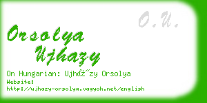 orsolya ujhazy business card